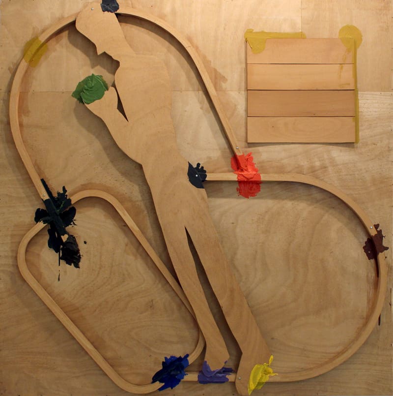 Art and Language, 1997, acrylic and wood strips on wood, 160x160x13 cm