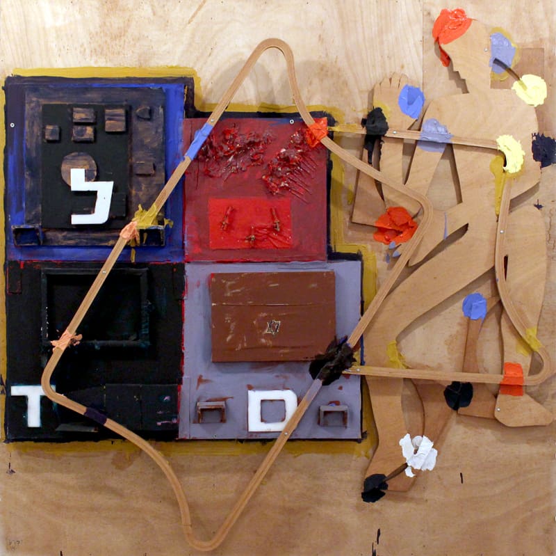 Art and Language, 1997, acrylic and wood strips on wood, 160x160x13cm