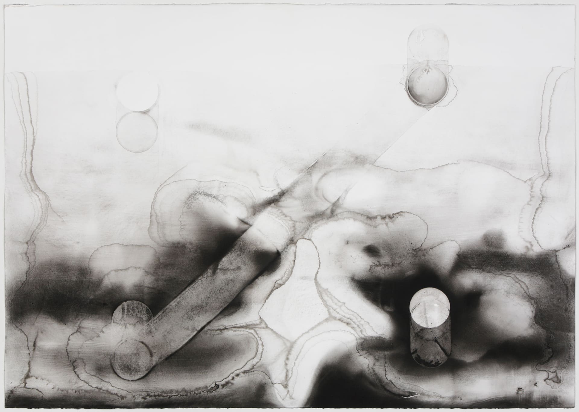Micha Ullman, Untitled, 2016, watercolor on paper, 70x100 cm
