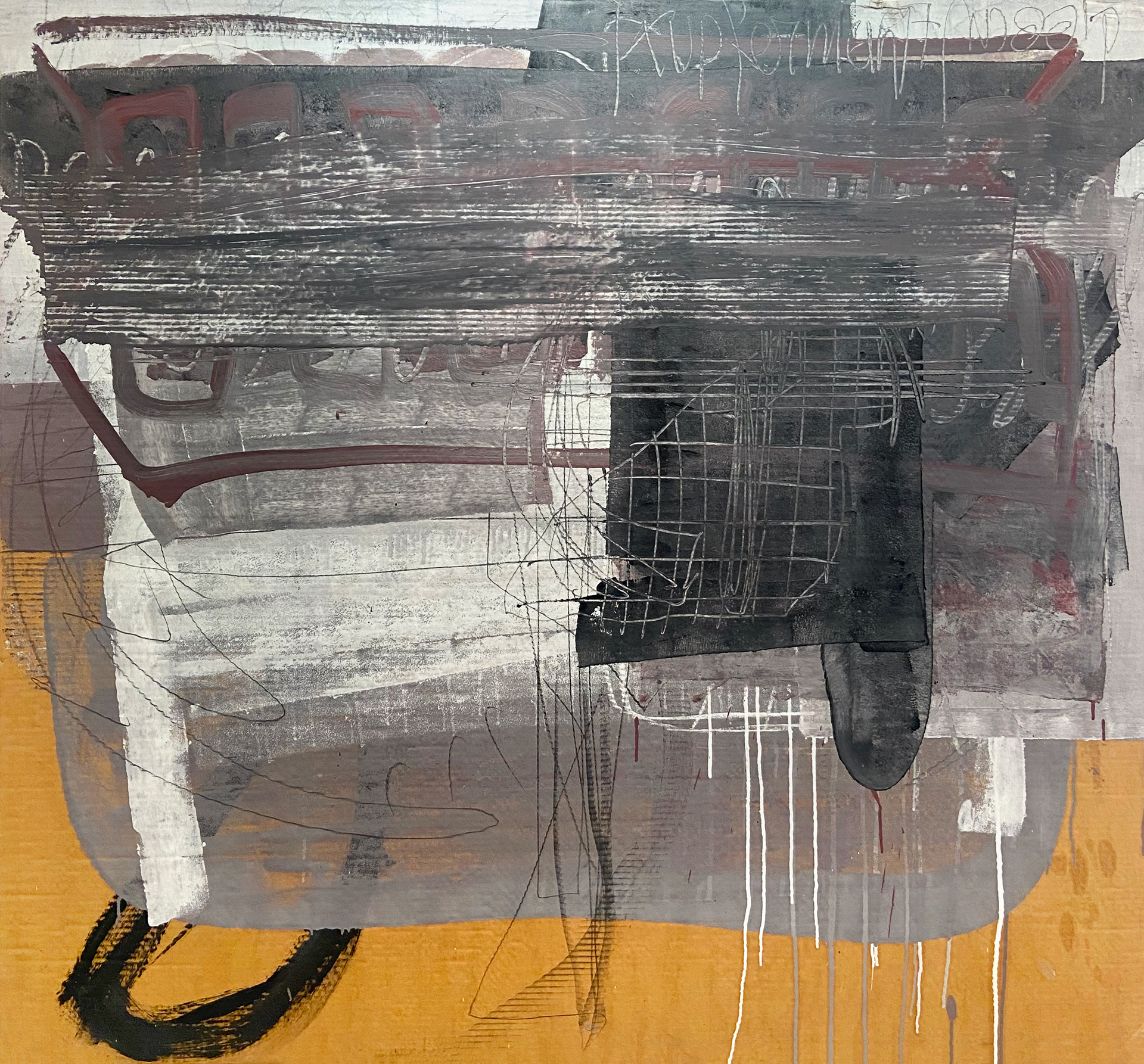 Moshe Kupferman, Untitled, 1997, oil on cardboard, 120x136x8.5 cm