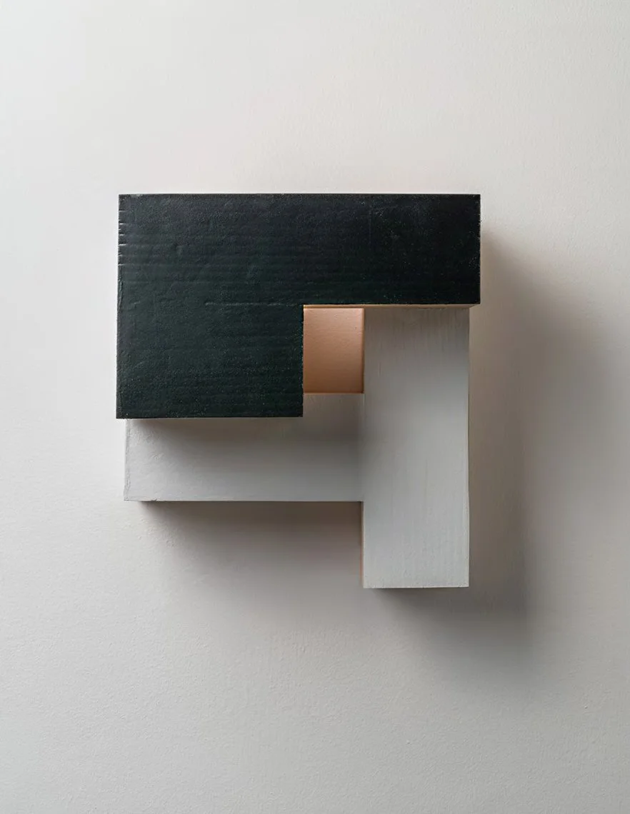 VOLUME COMPRESSION, #2, 2017 , acrylic on wood, 10.75 x 9.75 x 6 in